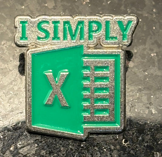 I Simply Excel Enamel Pin