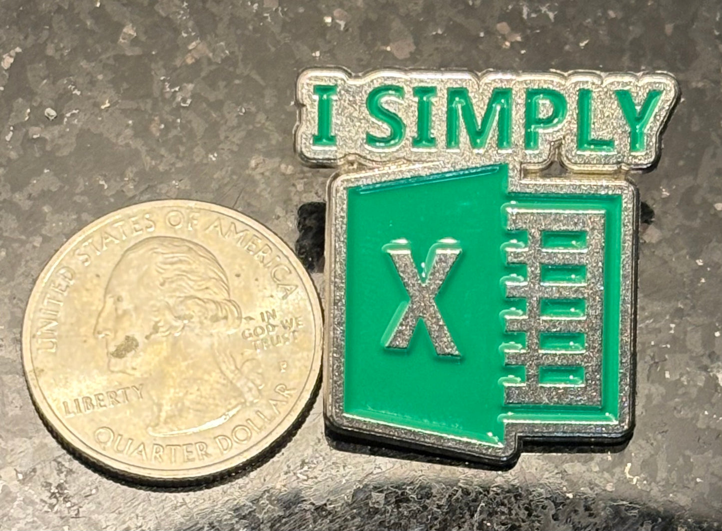 I Simply Excel Enamel Pin